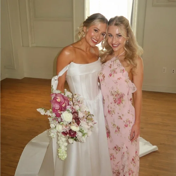 Petal & Pup Pink Floral Maxi Dress - Picture 4 of 5